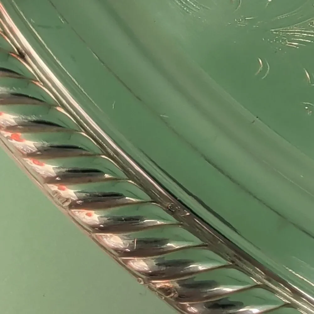 Castleton International Silver Company Round Silverplate Tray 10